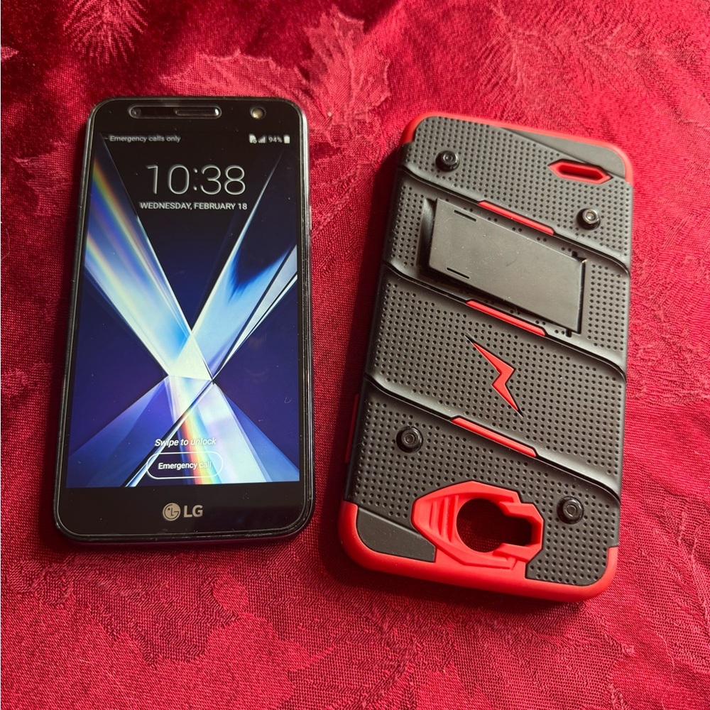 LG X power2 16GB Titan Gray Unlocked Android Smartphone with Military Grade Case